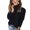 Black, variant on Vedolay Cute Sweaters Women Crewneck Long Sleeve Striped Color Block Loose Knit Pullover Sweater,Black 3XL