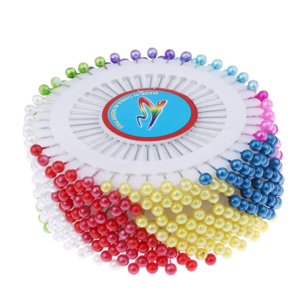 Xeminor Stockton 480 pcs 1.5 Inch Straight Pins with Colorful Round Pearl for Tailoring 