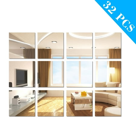 Tsv 32 Pieces Flexible Mirror Sheets Non Glass Self - Non Glass Mirror Sheets Tsv 32 Pieces Flexible Mirror Sheets Non Glass Self - Non Glass Mirror Sheets
