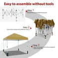 thumbnail image 5 of 10x10 ft, patented center locking canopy tent, portable outdoor canopy tent, comes with hand wheel bag, suitable for outdoor use, height adjustable straight legs, waterproof and UV protection,white, 5 of 9