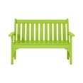 thumbnail image 4 of WestinTrends Malibu Outdoor 2-Person All-Weather HDPE Front Porch Garden Bench, Lime, 4 of 10
