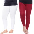 thumbnail image 1 of White Mark Leggings Extensibles Doux pour Femmes, Lot de 2, 1 of 2