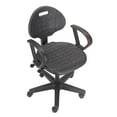 thumbnail image 2 of Interion Task Chair With Mid Back & Fixed Arms Polyurethane Black, 2 of 6