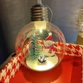 thumbnail image 2 of Bola transparente de 8cm con luces, bola colgante, decoraciones navideñas, bola de decoración navideña, bola de Navidad para ventana, 2 of 2