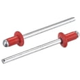 thumbnail image 1 of Unique Bargains Rivets Aveugles à Tête Ronde Plate en Aluminium de 3,2 Mm x 5 Mm Pack de 100 Rouge, 1 of 5