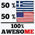 thumbnail image 2 of CafePress - Half Greek Half American Body Suit - Baby Light Bodysuit, Size Newborn - 24 Months, 2 of 4