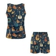 thumbnail image 5 of TSOVTHRID Guitar Records Music Note Print Pajama Set for Women Summer Sleeveless Tank Tops Pjs Sets 2 Piece Lounge Set Comfy Shorts Sleepwear, Size L, 5 of 7
