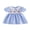 Blue, variant on BemeyourBBs Kids Toddler Baby Girl 4th of July Dress Outfit Patriot Independent Day Clothes Little Baby Girl Summer Smocked Dress Bow American Flag Embroidery Short Sleeve Doll Collar Plaid Dress
