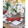 Christmas Dinner Napkins Cloth Set of 8, Polyester Napkins 20 x 20 Inch