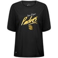 thumbnail image 2 of Women's Levelwear Black San Diego Padres Bloom Sizzle T-Shirt, 2 of 3