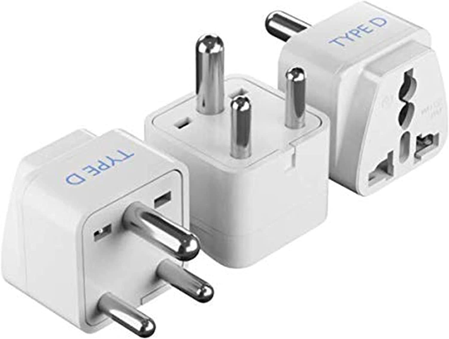 India Travel Plug Adapter (Type D) for Pakistan, Nepal, Bangladesh 3