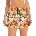 thumbnail image 4 of Lsque Sunflowers Pumpkins And Autumn Leaves Printed Women's Running Shorts with Liner Pockets,Elastic Quick Dry Workout Athletic Gym Yoga Shorts,Womens High Waist Shorts-X-Large, 4 of 9