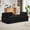 Black, variant on 76" Plush Sleeper Loveseat Couch, Pull-Out Couch Bed with Corduroy Fabric, Convertible Loveseat Sofa Bed with Sponge Support for Living Room, Beige