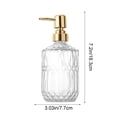 thumbnail image 3 of Ke1Clo Premium Glass Soap Dispenser, Refillable Shampoo Body Wash Bottle Leakproof Pump, 400ml Liquid Dispenser for Bathroom Kitchen Hotel Amenities Modern Decor, 3 of 6