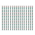 thumbnail image 1 of KAKOWELY 50 pajitas navideñas de papel con puntos verdes para fiestas y festivales., 1 of 4