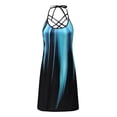 thumbnail image 4 of ICHUANYI Clearance Women's Summer Fashion Printed Sleeveless Suspenders Pullover Dress(Sky Blue, S) ICHUANYI WER2023080801879, 4 of 6
