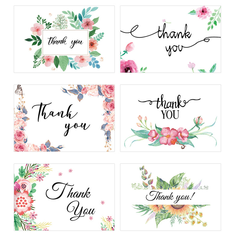 Cards Thank You Greeting Blank Note Anniversaries Birthday Bouquet