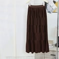 thumbnail image 5 of Sngxgn Skirts for Women High Waisted Fall Bodycon A Line Pencil Mini Skirt(Coffee,One Size), 5 of 5