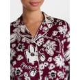 thumbnail image 4 of Joyspun Women’s Stretch Satin Sleep Top and Pants, 2-Piece Set, Sizes XS to 3X, 4 of 5