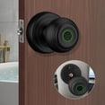 thumbnail image 1 of Cerradura de puerta Tuya, cerradura de puerta inteligente redonda compatible con Bluetooth para puerta gruesa de 35-55MM, 1 of 9
