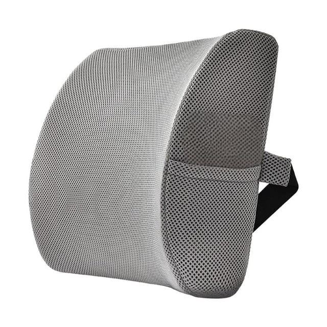 Milaget Back Support Cushion Breathable Lightweight Memory Foam for Sofa Home Gift Gray