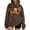 Brown, variant on PUYAHG Casual Sweatshirts for Women Cute Halloween Long Sleeve Crewneck Pumpkin Maple Leaf Print Sweater Fall Winter Loose Fit Pullover Tops Orange,XL
