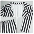 thumbnail image 4 of Halloween Horror Scray Cosplay Role Play Black White Vertical Stripes Suit For Women, 4 of 5