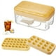thumbnail image 2 of Juego de moldes para hacer cubitos de hielo de plástico de silicona sin BPA, 4 bandejas para cubitos de hielo para congelador con tapa y contenedor, cuchara para hielo, 2 of 4