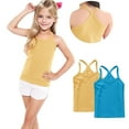 thumbnail image 5 of Girls' Undershirt Tank Tops s 2-pack Toddler Girls Undershirt Tank Tops, Girls' Tanks & Camis, Kids Breathable Soft Stretch Spaghetti Strap Sleeveless Camisoles New 2-pack-S 8T, 5 of 7