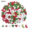 thumbnail image 7 of 100Pcs Assorted Christmas Wooden Buttons Tree Snowflake Glove Reindeer 2 Holes Sewing Button Charms for DIY Art Crafts Scrapbooking Decoration, 7 of 7