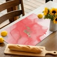 thumbnail image 5 of Placemat Abstract Ombre Pink Marble Placemats for Dining Table White Modern Art Washable Table Mats for Party Kitchen Dining Decoration, 5 of 7