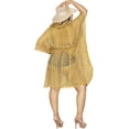 thumbnail image 2 of HAPPY BAY Women's Loungewear Relaxed Fit Caftan Midi Casual Sundress M-L Beige, Solid, 2 of 5