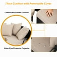thumbnail image 2 of Costway Rattan Patio Sofa Furniture Round Retractable Canopy Daybed, 2 of 10