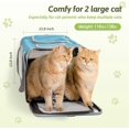 thumbnail image 4 of Large Cat Carrier for 2 Cats, 21.7x 13.8x 13.8in Pet Carrier for Cat and Dog Up to 38lbs, All-Sided Mesh Cat Carrier with Great Ventilation, Portable Soft Sided Pet Carrier for Traveling(Blue), 4 of 12