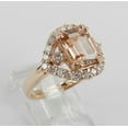 thumbnail image 4 of HeartsAndYou 2ct Natural Peach Morganite Halo Stylish Engagement Ring 14k SOLID Rose Gold, 4 of 9