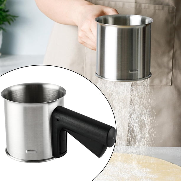 Mesh Strainer Non- Handles Colander Cup-Shaped Semi-Automatic Flour Sieve Mesh Pasta Strainer Flour Sifter for Food Preparation Baking Macarena Colador de malla