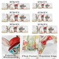 thumbnail image 3 of Valance for Windows,Spring Easter Cute Bunny Flower Valances Curtain Rod Pocket Valance for Kitchen Bedroom Living Room Bathroom,Watercolor Country Leaves Short Curtains Window Treatment 54x18in, 3 of 9