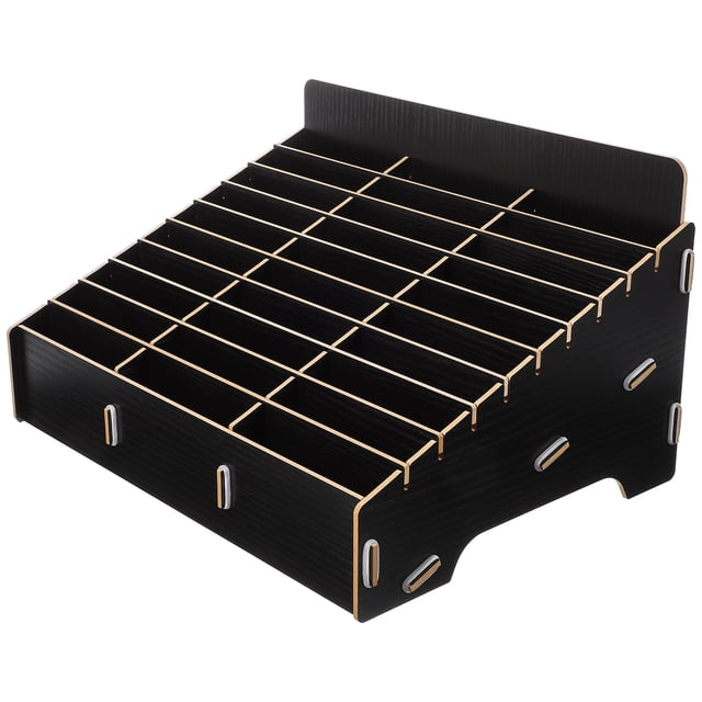 SHISUYAN Black Plastic MultiGrid Phone Storage Box for Party Desktop Organizer with 30 Grids