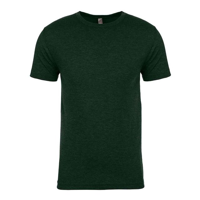 Next Level - Camiseta de cuello redondo Tri-Blend para hombre caballero (Verde Bosque)