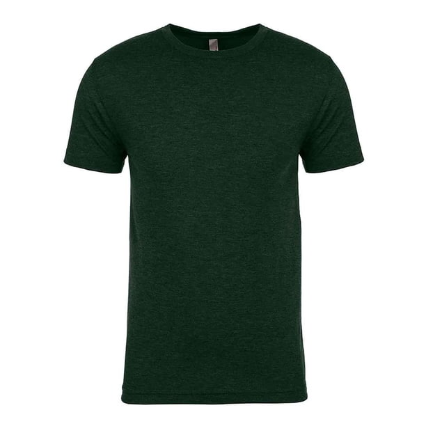 Next Level - Camiseta de cuello redondo Tri-Blend para hombre caballero (Verde Bosque)