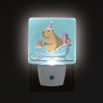 thumbnail image 3 of Cute Capybara Rides Sleigh with Christmas Gifts LED Night Light Sensor Lamp Plug-in Adjustable Brightness 2 Pack, 3 of 7