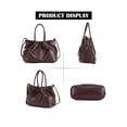 thumbnail image 2 of Deago Tote Bag for Women PU Leather Shoulder Handbags Fashion Hobo Crossbody Bags Bucket Purse with Adjustable Shoulder Strap (Coffee), 2 of 9
