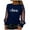 Navy, variant on Women's Valentine Love Shirts Sheer Mesh Long Sleeve Valentines Day Tops Sequin Glitter Loose Tunic Y2k Blouses, M Black