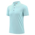 thumbnail image 2 of YLSDY Tshirts Shirts for Men Solid Color Casual Blouse Clothing Turndown Collar Sleeved Tops Blouse Comfort Button Collared Shirts Mint Green XXL, 2 of 9