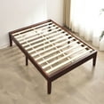 thumbnail image 3 of Stella Solid Pine Wood Full Platform Bed Frame - Mahogany, 3 of 7
