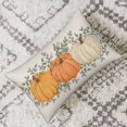 thumbnail image 4 of Fall Pumpkin Throw Pillow Covers 12x20 Inch Set of 2, Orange Pumpkins Decoration Throw Pillow Covers Eucalyptus Leaves Thanksgiving Outdoor Cushion Cover for Sofa Couch Farmhouse Room Bed Decor, 4 of 6
