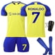 thumbnail image 3 of Riyadh Victory Traje de fútbol Adulto Niños Hombres Fitness al aire libre Deportes Ronaldo Jersey Secado rápido Mujeres2324 Al-Nassr FC Local No. 7 (calcetines), 3 of 5