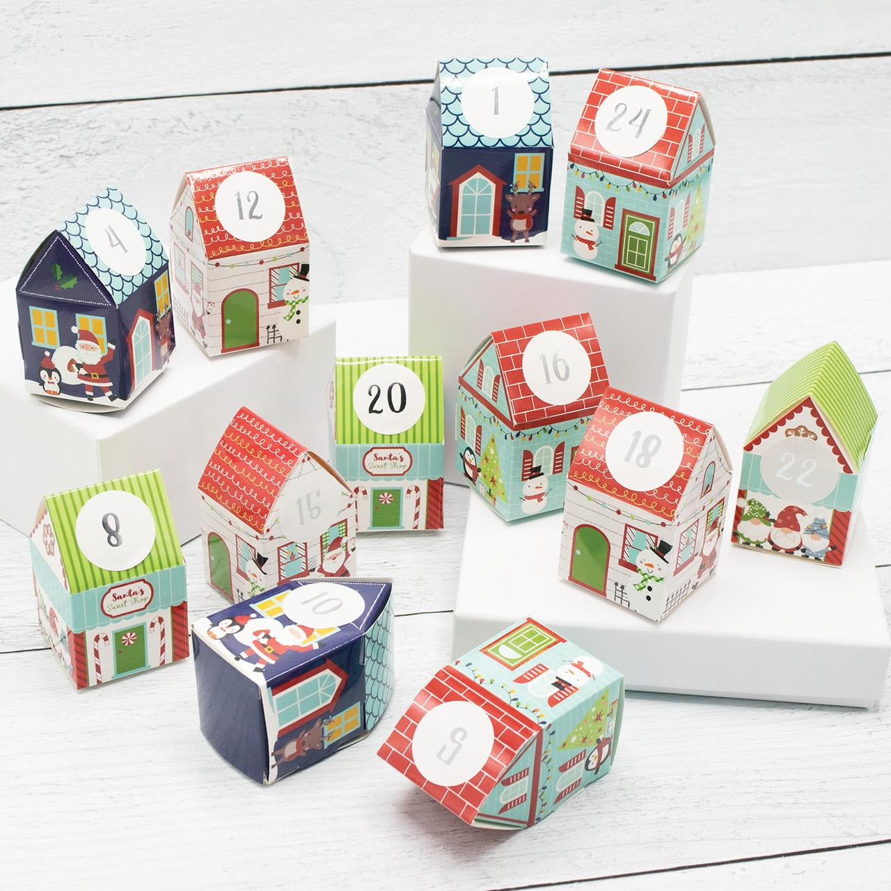Holiday Time Advent Calendar House box, 24 pieces