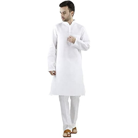 

Royal Men s Linen White Kurta Churidar Set for Men