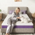 thumbnail image 5 of Twin Size Mattress - 6 Inch Cooling Gel Memory Foam Mattress in a Box,Gel-Infusion for Cooler Sleep,Breathable Cover,Healthy and Safe,Twin Bed,54" X 75" X6" (White&Purple, Twin), 5 of 10